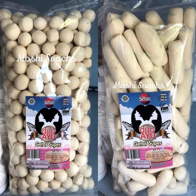 Getas Super Cap Duo Ayu / Getes Ikan Seto Kerupuk Asli Bangka 250Gr / Kretek Pilus Krupuk Ikan Ampla