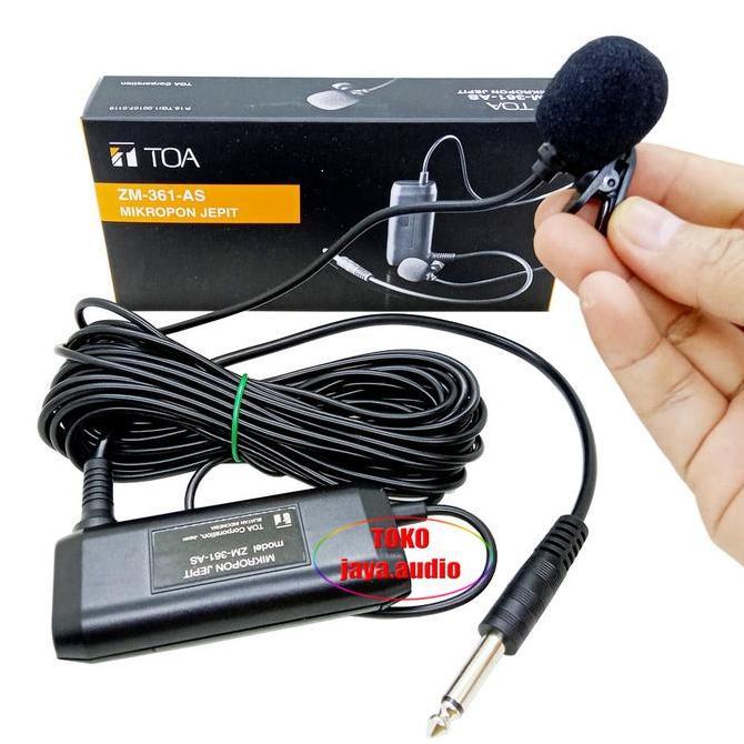 Microphone TOA ZM-361 AS Mik Kancing Mic Jepit Original TOA Mik Clip On Mikrofon Imam Masjid ORI