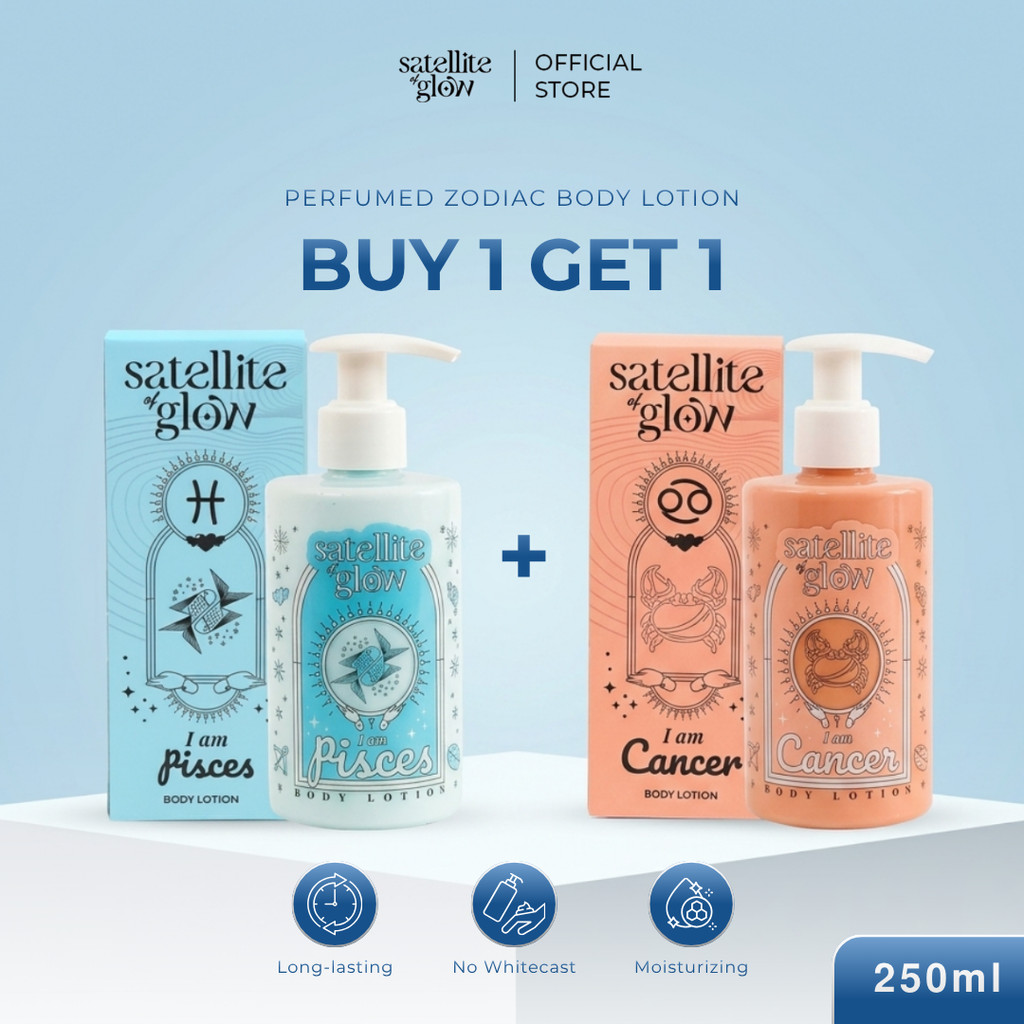 SATELLITE OF GLOW - BUY1 GET1 Body Lotion Parfum 250ML | Zodiac Wangi Awet, Lembap & Glowing Body Lo