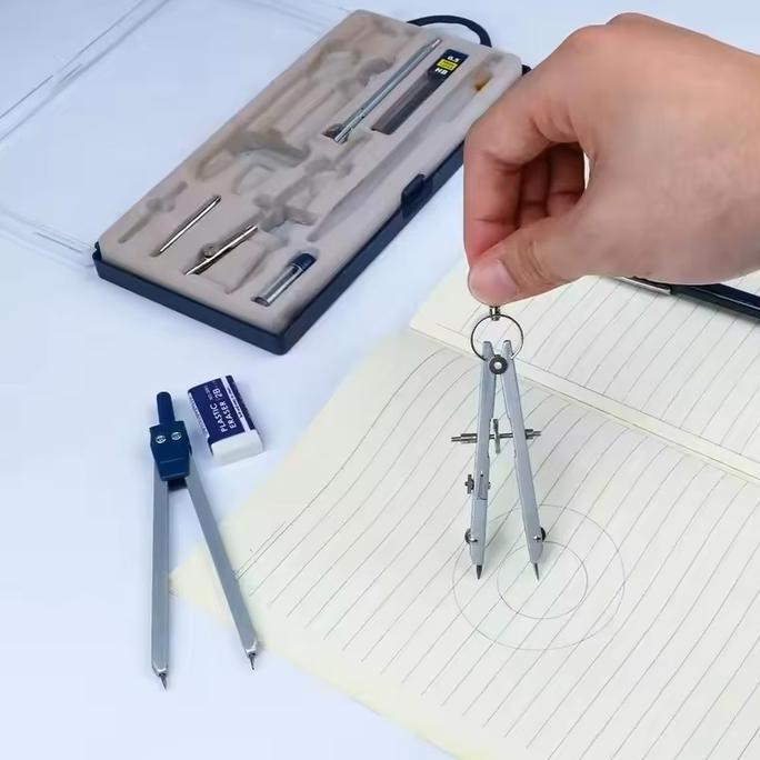 Jangka Set Logam Besar Teknik Alpha Ziegel Graph Drafting Kits