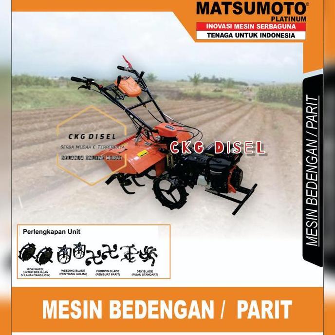 Mesin Cultivator Bedengan Parit Tiller Matsumoto Mtm 900 Rd