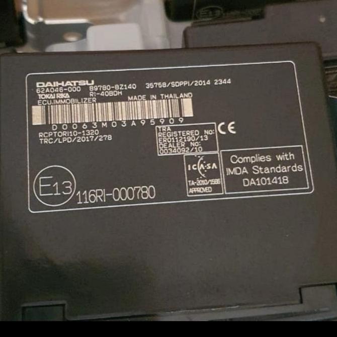 Ecu Smart key toyota avanza 89780-BZ140/89780-BZ141