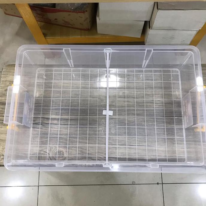 Kickbit- Kandang Kontainer Sekat 4 Gecko Skink Pacman Frog Snake Sulcata Istar