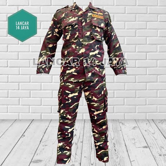 PDL Banser katun Twill Anti Luntur & PDL banser Bahan Arnti Air Bordir