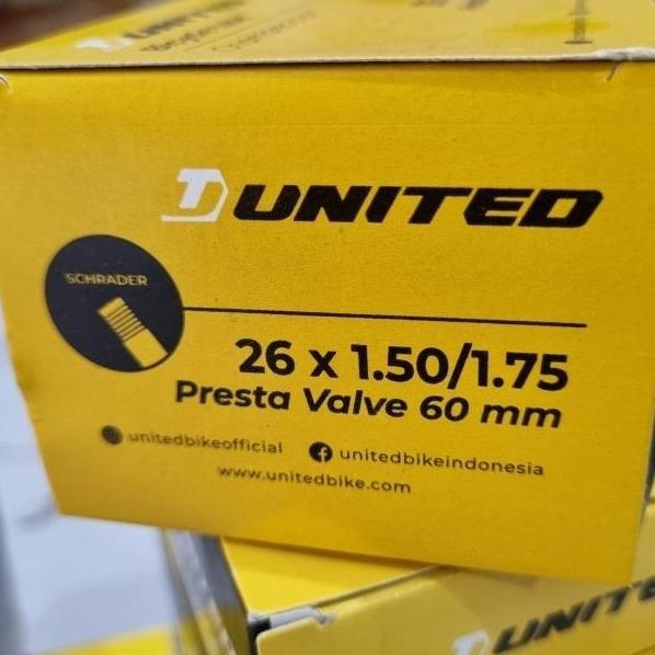 Ban Dalam 26 X 1.25 Fv / 26 X 1.50-1.75 Fv Presta United