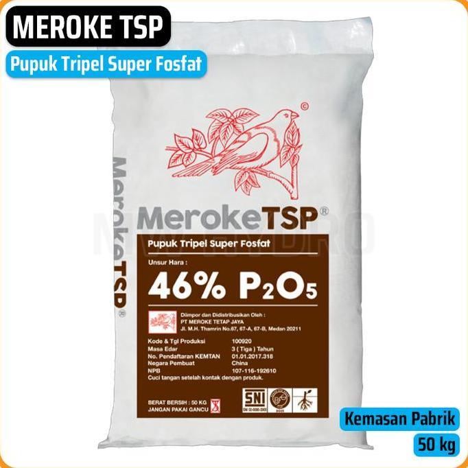 Meroke TSP, 50 Kg | Pupuk Tripel Super Fosfat