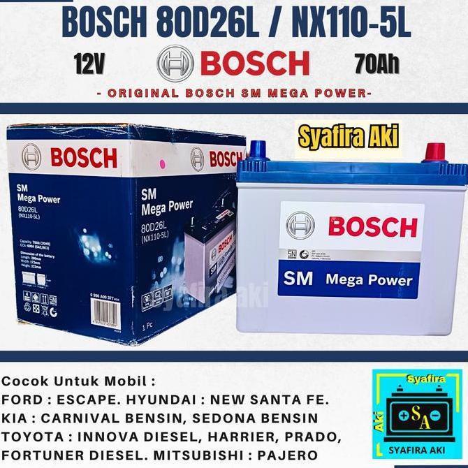 Aki mobil NX110-5L / 80D26L Bosch Aki Kering