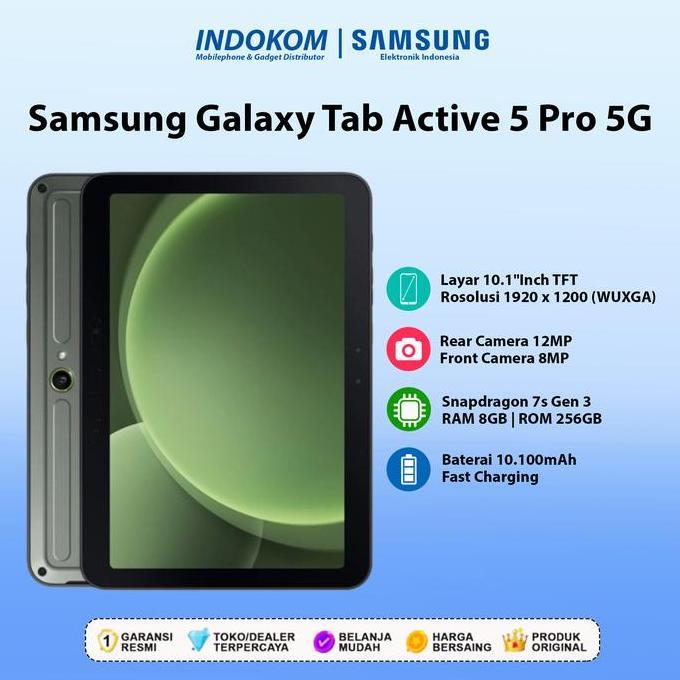 (Good) Samsung Galaxy Tab Active 5 Pro 5G 8GB/256GB Garansi Resmi