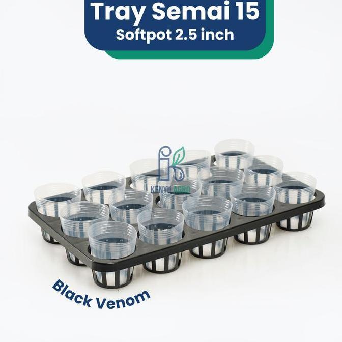 KENYUAGRO Paket Tray Semai + Softpot / Tray Semai + Pot Bulat 10 / Tray Bunga Anggrek