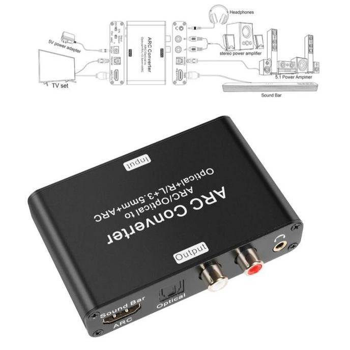periperwy/ AVPRO AVQ095 HDMI ARC Audio Extractor to HDMI ARC Speaker / SPDIF Optical / RCA / 3.5mm D
