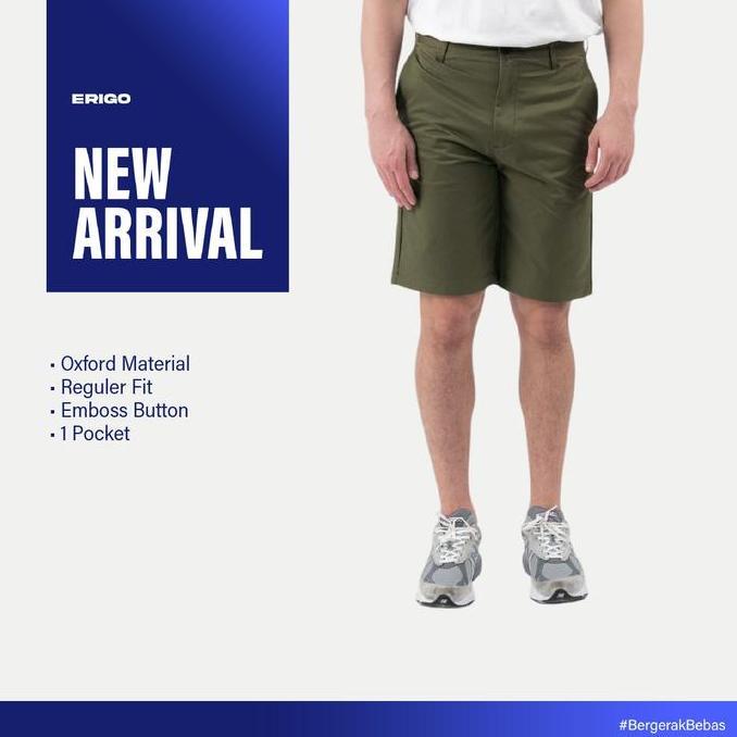 Down- Ero Chino Short Flexi Fit Ricky Army - Celana Pendek Chino Unisex