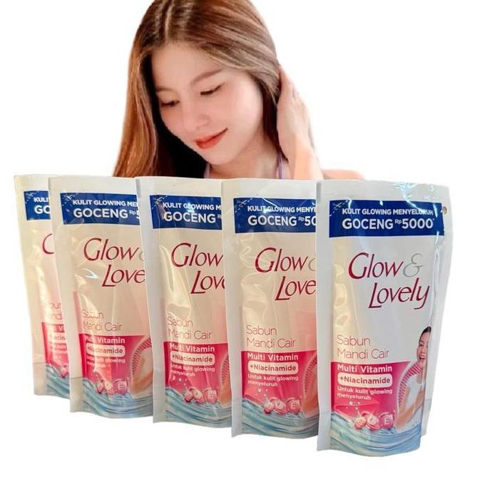 Airbront- Glow & Lovely Ml Sabun Mandi Cair Peratan Kulit 10 Pcs Soap Peratan Memutihkan Vitamin