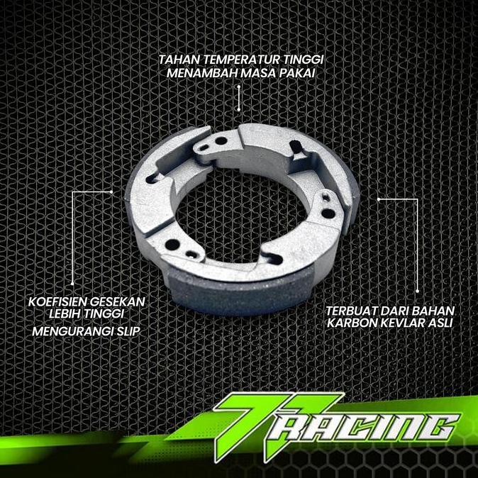 Kampas Ganda K16 X1 Racing Semi Karbon Beat-Scoopy Esp, Beat Deluxe, Genio, Beat Street New, Scoopy 