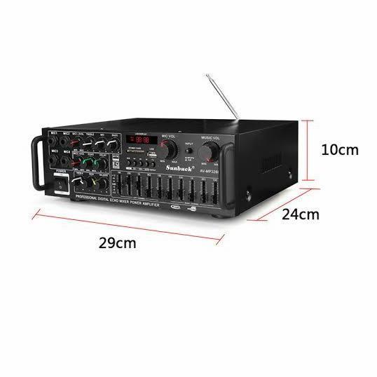 Amplifier Karaoke Audio Sunbuck Home EQ USB Bluetooth Audio 2000W Diskon