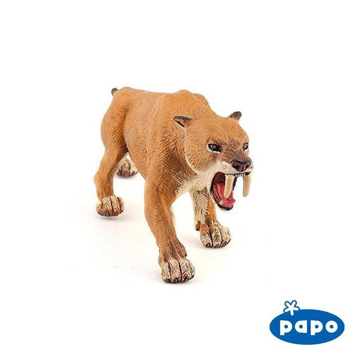 mainan - Papo 55022 - Smilodon - Dinosaur Model Diskon