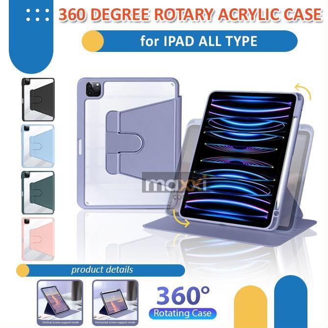 TERMURAH - iPad Generasi 5 6 7 8 9 10 Air 4 5 6 Mini Pro 11 12.9 Inch M4 M2 M1 Chip Acrylic Rotary S