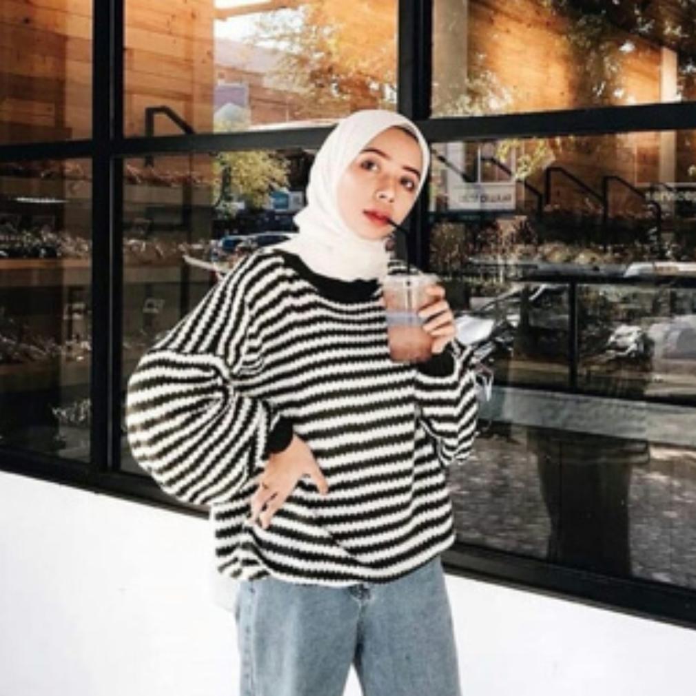 Ziggy sweater / ziggy stripe knitted / sweater musim dingin