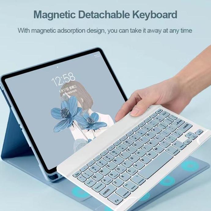 NEW IPAD 8TH GENERATION 10.2 BOOKCOVER KEYBOARD WIRELESS WITH SPEN HOLDER