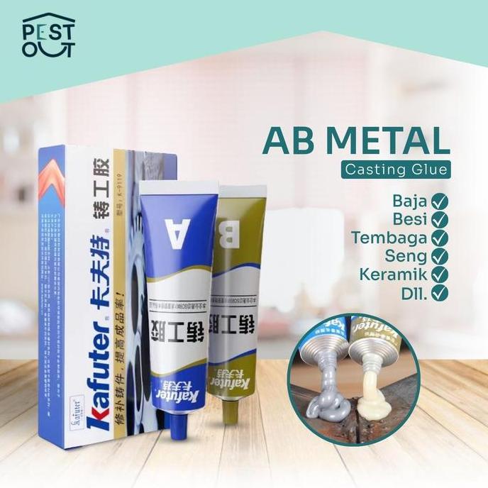 Fita - Lem Besi Thailand Super Kuat Tahan Panas Original Caster Glue Ab Lem Besi Multifungsi