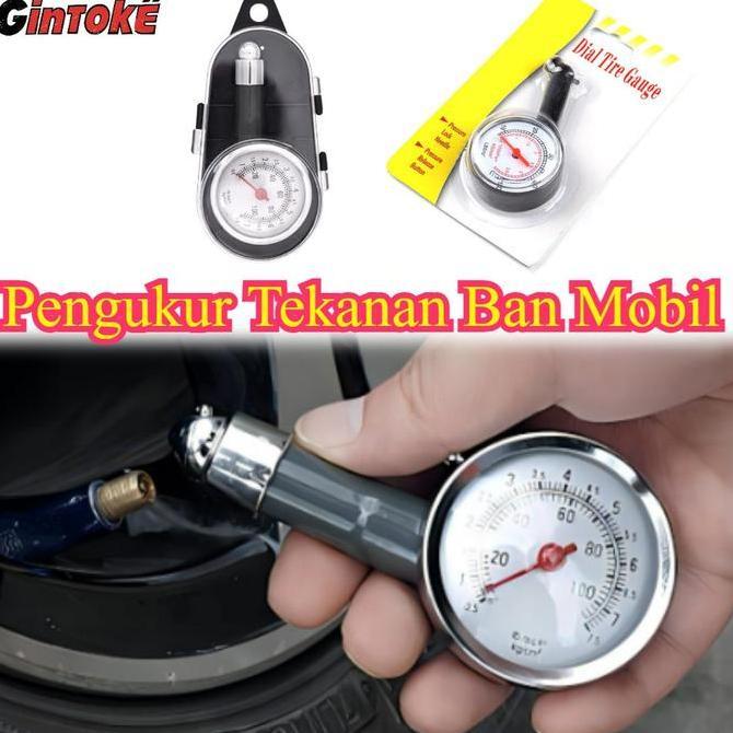 Pilihan- OriginalAlat Pengukur Tekanan Ban Manual Analog Portabel Ukuran Angin Bulat Ban Motor Mobil