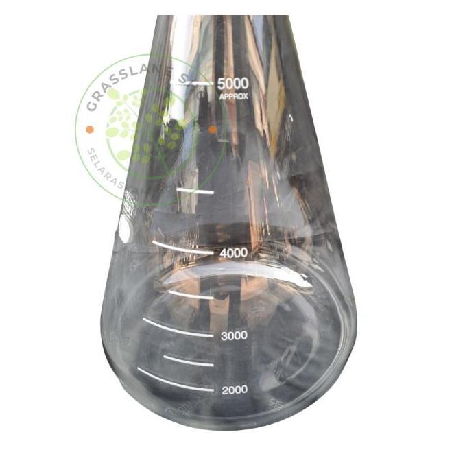 Iwaki Erlenmeyer Flask 5000 Ml Narrow Mouth 4980Fk5000