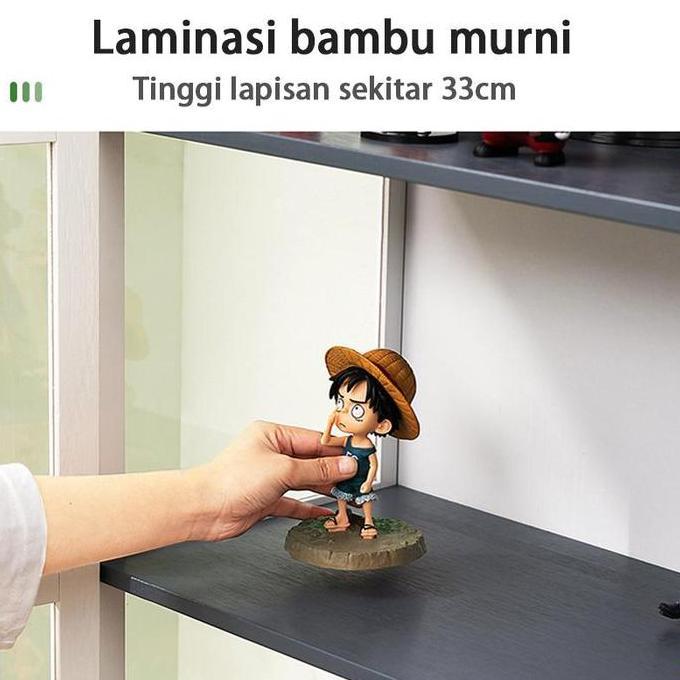 LACCOHUG Rak Pajangan Serbaguna Akrilik Kayu Kokoh Anti Jamur untuk Tas Kue Lebaran Parfum Display A