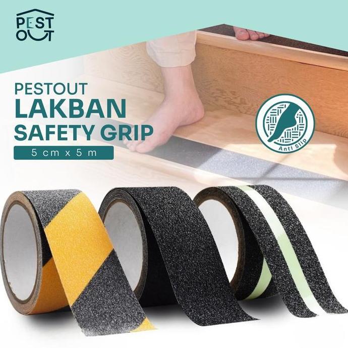 Fita - Lakban Anti Slip Stiker Lantai Anti Slip Tape Safety Grip Stiker Solatip Silica Lantai Premiu
