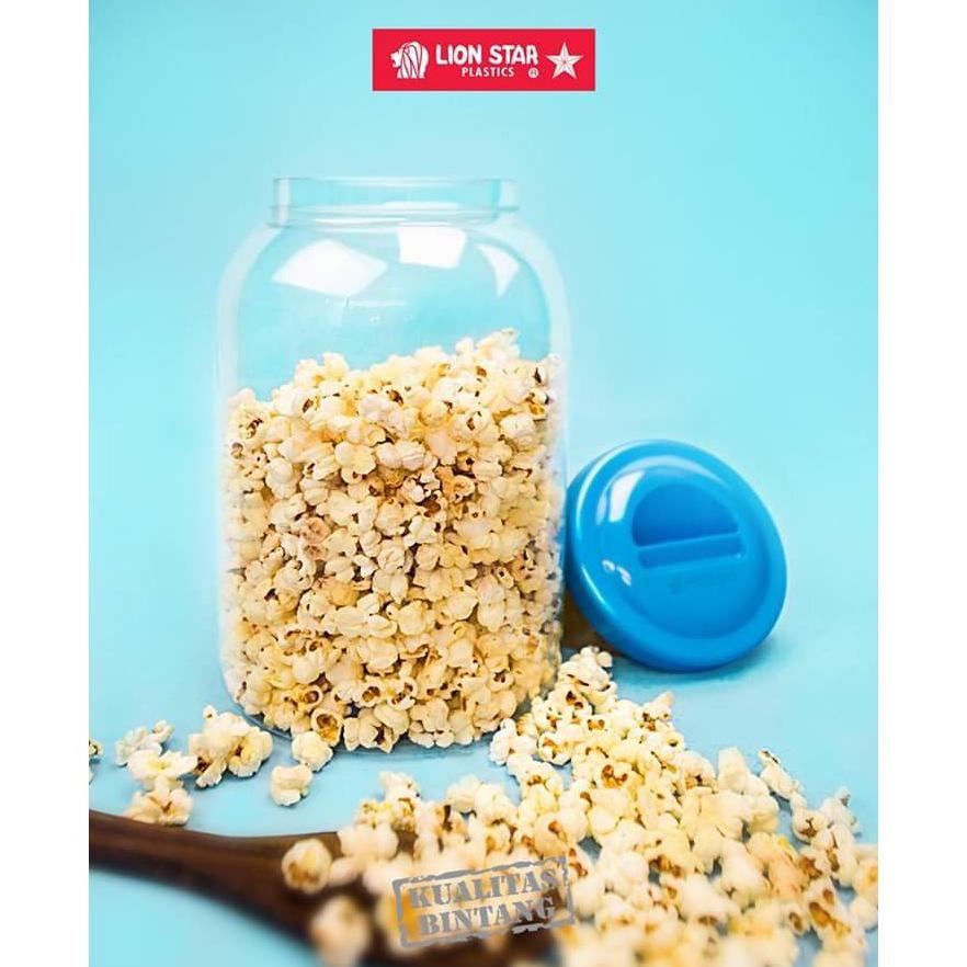 Lion Star Hugo Round Jar (3Lt) / (4 Lt) / Toples Kerupuk Kedap Udara /Toples Kerupuk Lion Star Bulat