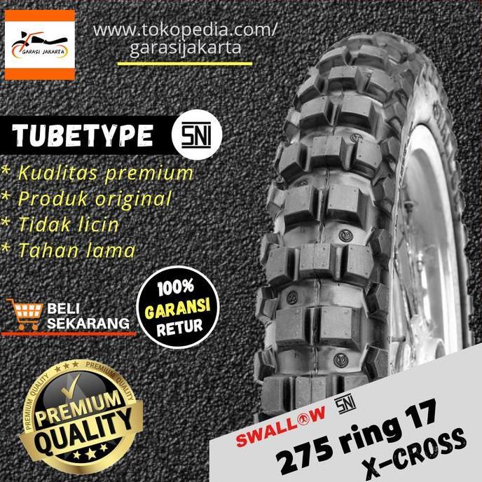 Pneu - Ban Luar Motor Cross Swallow 275-17 Ring 17 S-111 X Cross Swallow