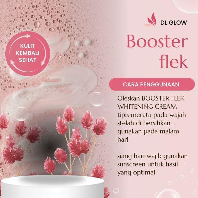 Cream- New- Dl Glow Booster Flek Whitening Cream Memudarkan Flek Hitam & Mencerahkan Jah Dengan Aha 