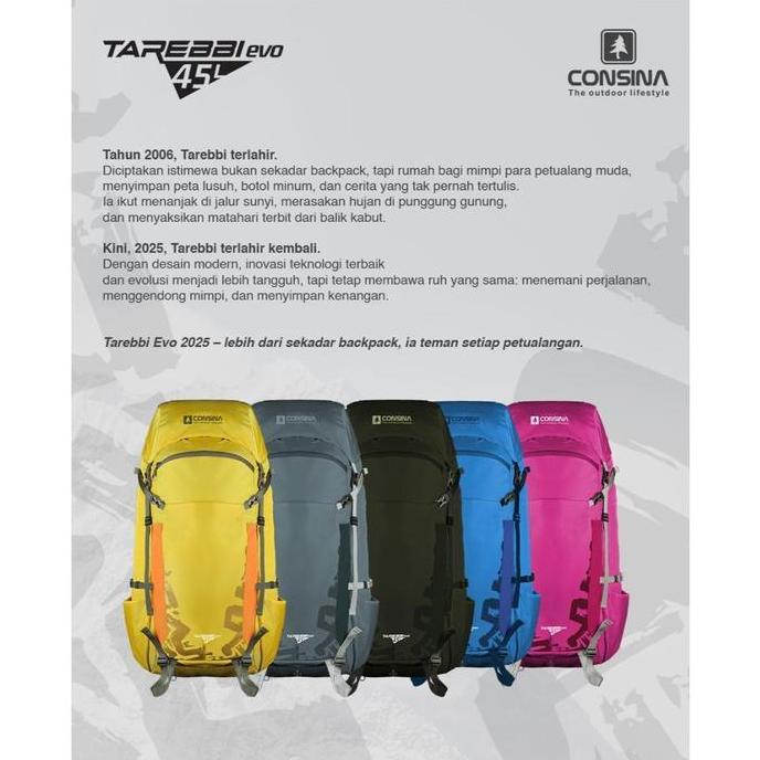 Tas Gunung Consina Tarebbi Evo 45L Backpack Carrier
