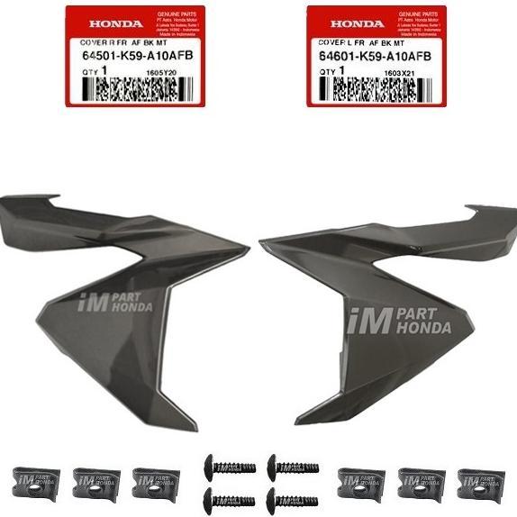 64501-K59-A10AFB 64601-K59-A10AFB COVER SAYAP KANAN KIRI VARIO 125 150 LED 2015 - 2017 HITAM ABU ABU
