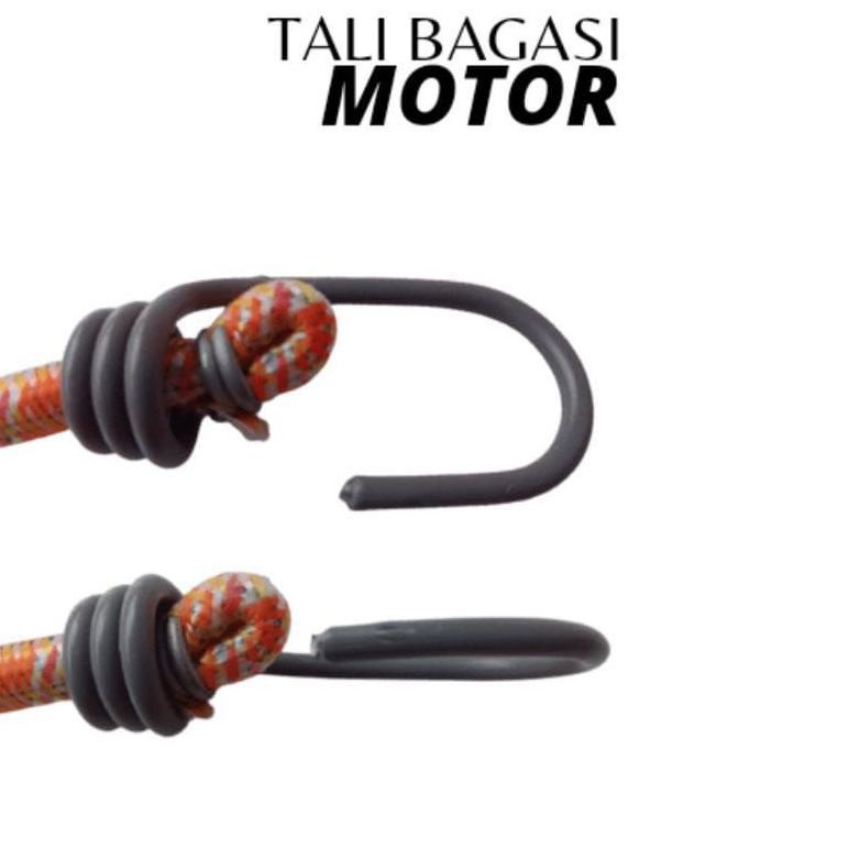 GARANSI TALI BAGASI MOTOR 200 CM/Tali ikat barang 2 meter/Tali elastis 2 meter