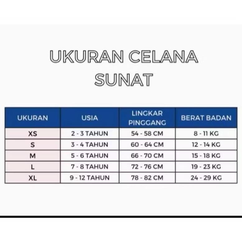 LIMITED Celana Sunat Celana Khitan sz XS, S,M,L, XL