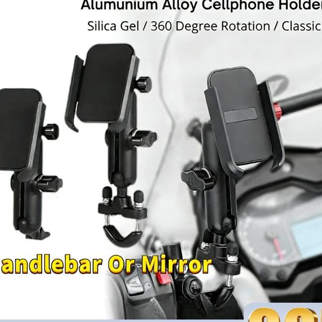 [Cod] Holder Hp Dudukan Spion Dan Stang Rotate 360 Universal Phone Holder Motor Matic Sprint Primave