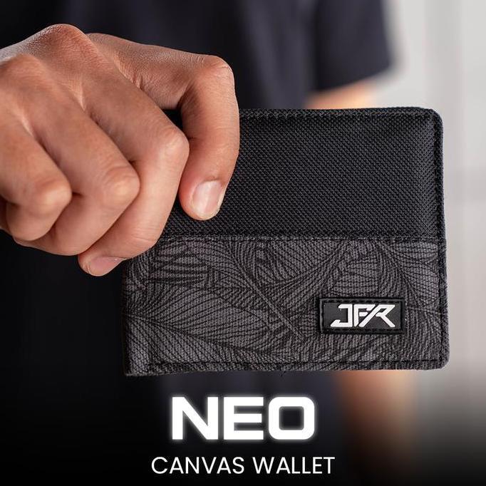 JFR Neo Wallet - Dompet Pria Bahan Kanvas Army JP62