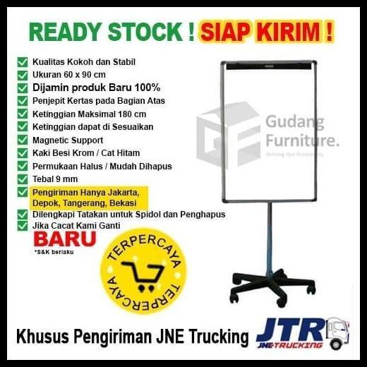 Papan Tulis Flip Chart Papan Tulis Kaki Sakana 60X90Cm ( 5 Roda ) Promo