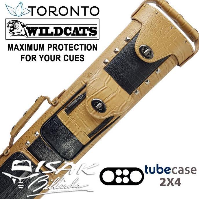 TORONTO WILDCATS 2X4 273 HARD TUBE CUE CASE TAS STICK BILLIARD BILIAR