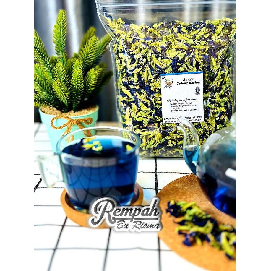 BUNGA TELANG KERING BERAT PRODUK 1 KG - TEH TELANG