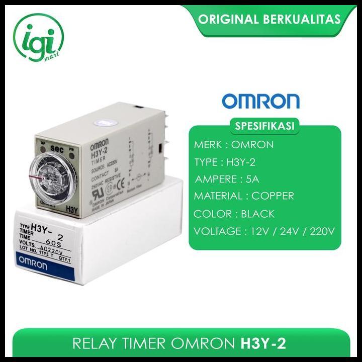Terlaris Timer Delay Rellay H3Y H3Y-2 Dpdt Relay H3Y2 Omron Good Quality