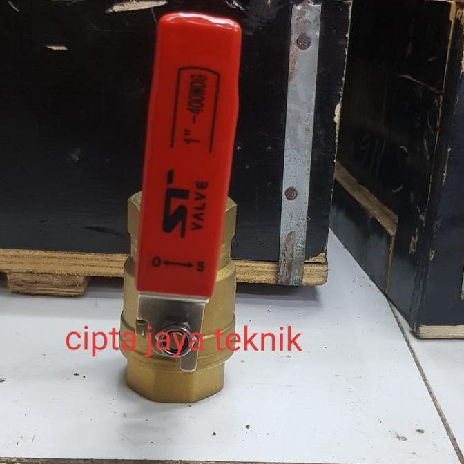 BALL VALVE KUNINGAN / STOP KRAN 1/2 INCH