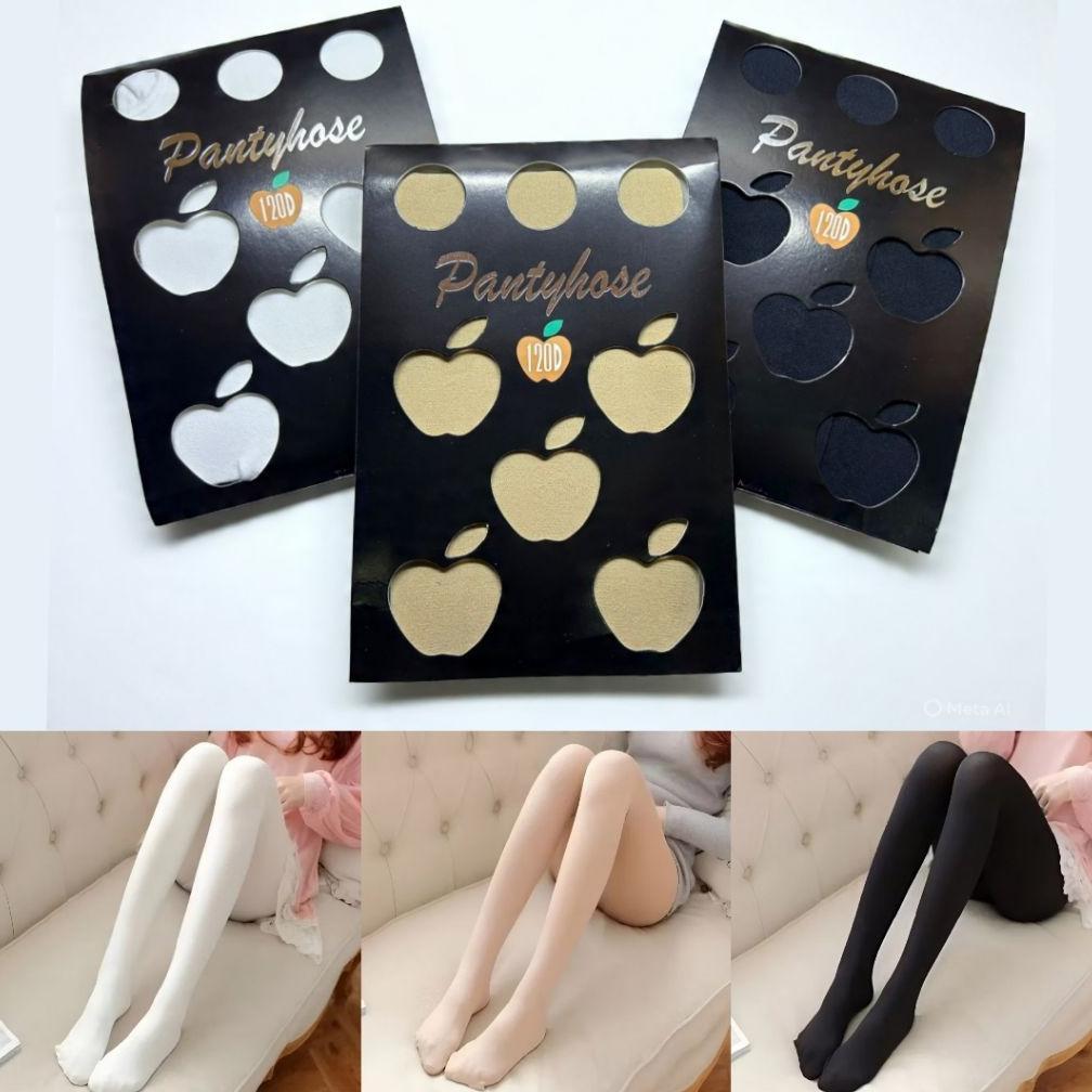 OFFICIAL Paket 1 pasang Stoking/Stocking Celana Pantyhose Apple 120D Original