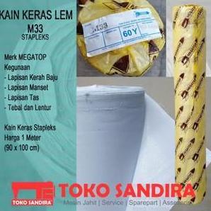 KAIN KERAS LEM STAPLEKS M33 MERK MEGATOP - HARGA 1 METER Alqshop