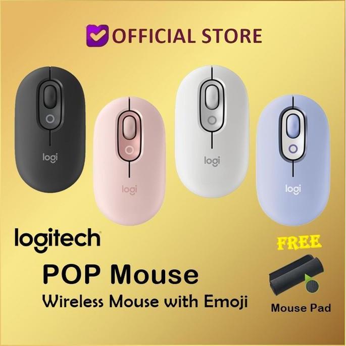Best Seller Logitech Pop Mouse Wireless Bluetooth Mouse With Customizable Emoji Premium