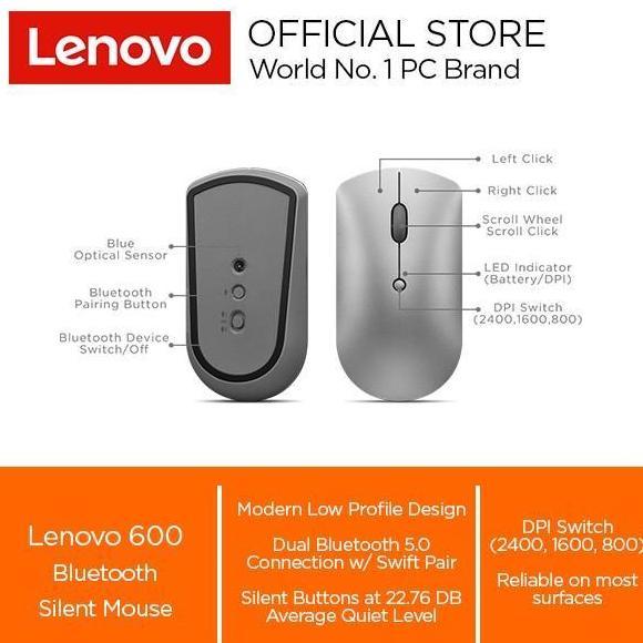 Best Seller Lenovo 600 Bluetooth Silent Mouse Premium