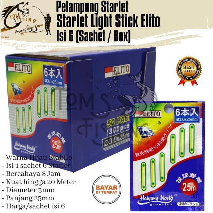 Pelampung Pancing Starlet Starlite Light Stick Getsu Isi 6 (Sachet / Box)  Murah - Toms Fishing