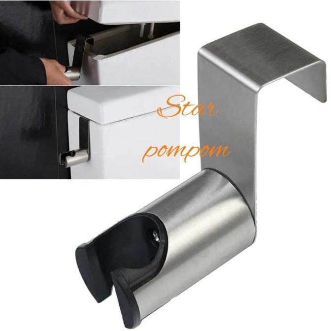 Ungan Shower Toilet Stainles Hanger Shower Holder Tanpa Bor Tembok