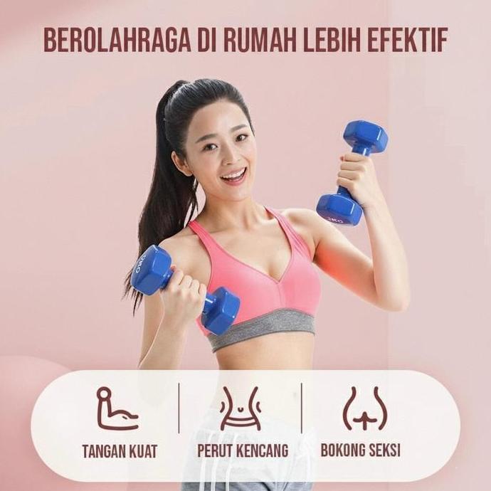 Cod Barbel / Dumbell Mini Kecil 1Kg 2Kg 3Kg Anti Slip Dumble Barbel Mini Heksagonal Anti Slip Warna 
