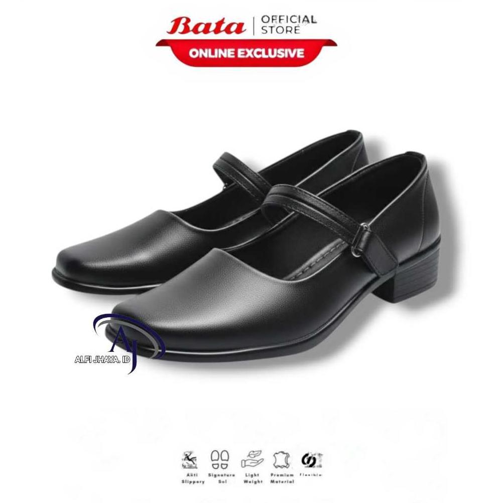 Hemat Bata Sepatu Pantofel Wanita Paskibra Fantofel Cewek Sepatu Sekolah Hitam
