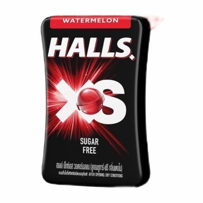 Crispy- Halls Xs Free Sugar Candy. Permen Bebas Gula.